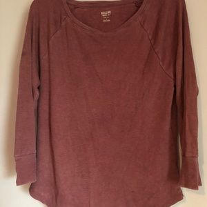 Pink baggy three quarter sleeve shirt